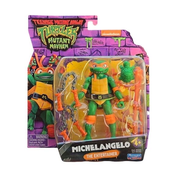 Teenage Mutant Ninja Turtles Mutant Mayhem Michelangelo Playmates Figure Sealed - Picture 1 of 4
